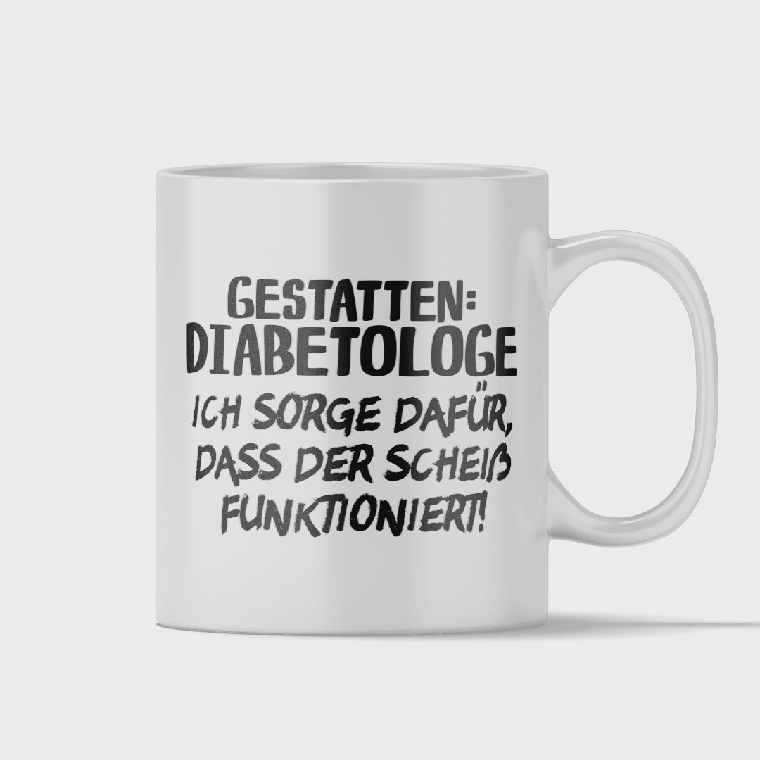 Diabetologe Tasse - Gestatten: Diabetologe (Diabetologie, Diabetologin, Geschenk)