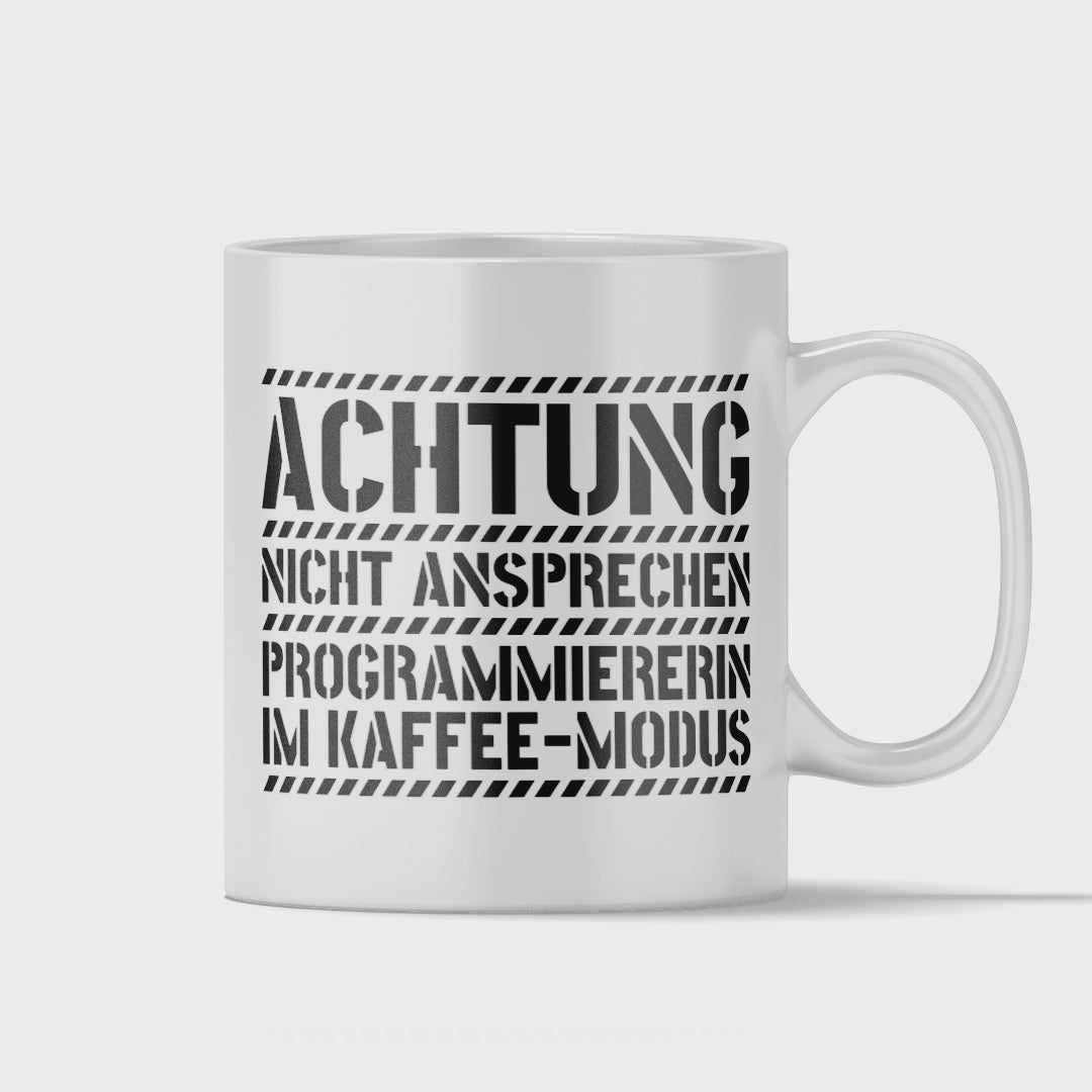 Programmierer Tasse - Programmiererin im Kaffee-Modus (Softwareentwickler, Geschenk)