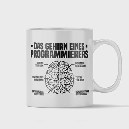 Programmierer Tasse - Das Gehirn eines Programmierers (Programmiererin, Geschenk)