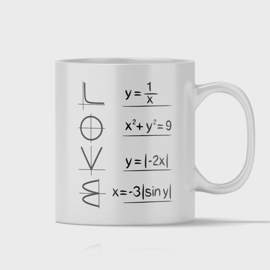 Mathematiker Tasse - "Love" in mathematischen Gleichungen (Mathe, Mathematik, Physik, Geschenk)