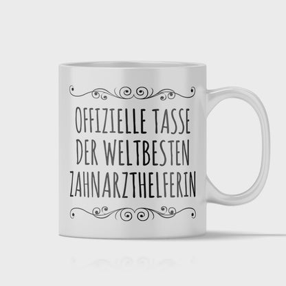 Zahnarzthelferin Tasse - Weltbeste Zahnarzthelferin (Zahnmedizinische Fachangestellte, ZFA, Geschenk)