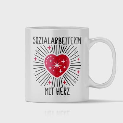 Sozialarbeiter Tasse - Sozialarbeiterin mit Herz (Soziale Arbeit, Geschenk)