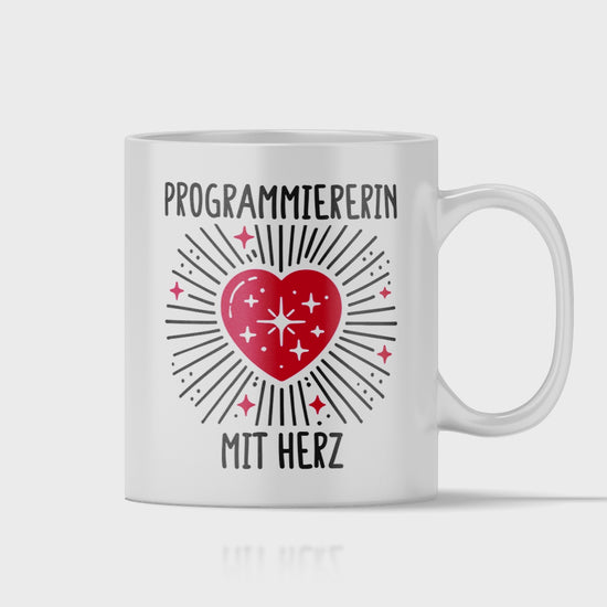 Programmierer Tasse - Programmiererin mit Herz (Softwareentwickler, Geschenk)