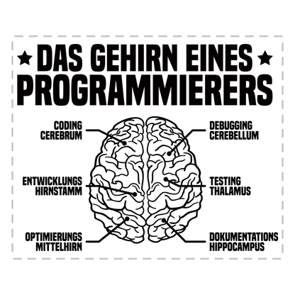 Programmierer Tasse - Das Gehirn eines Programmierers (Programmiererin, Geschenk)