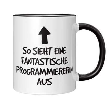 Programmierer Tasse - Fantastische Programmiererin (Softwareentwickler, Geschenk)