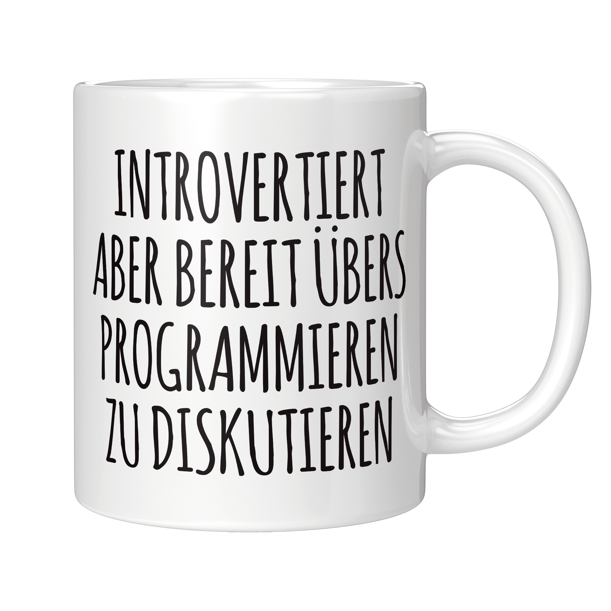 Programmierer Tasse - Introvertiert (Softwareentwickler, Programmiererin, Geschenk)