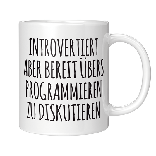 Programmierer Tasse - Introvertiert (Softwareentwickler, Programmiererin, Geschenk)