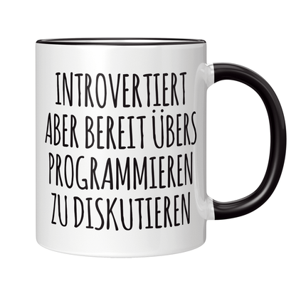 Programmierer Tasse - Introvertiert (Softwareentwickler, Programmiererin, Geschenk)