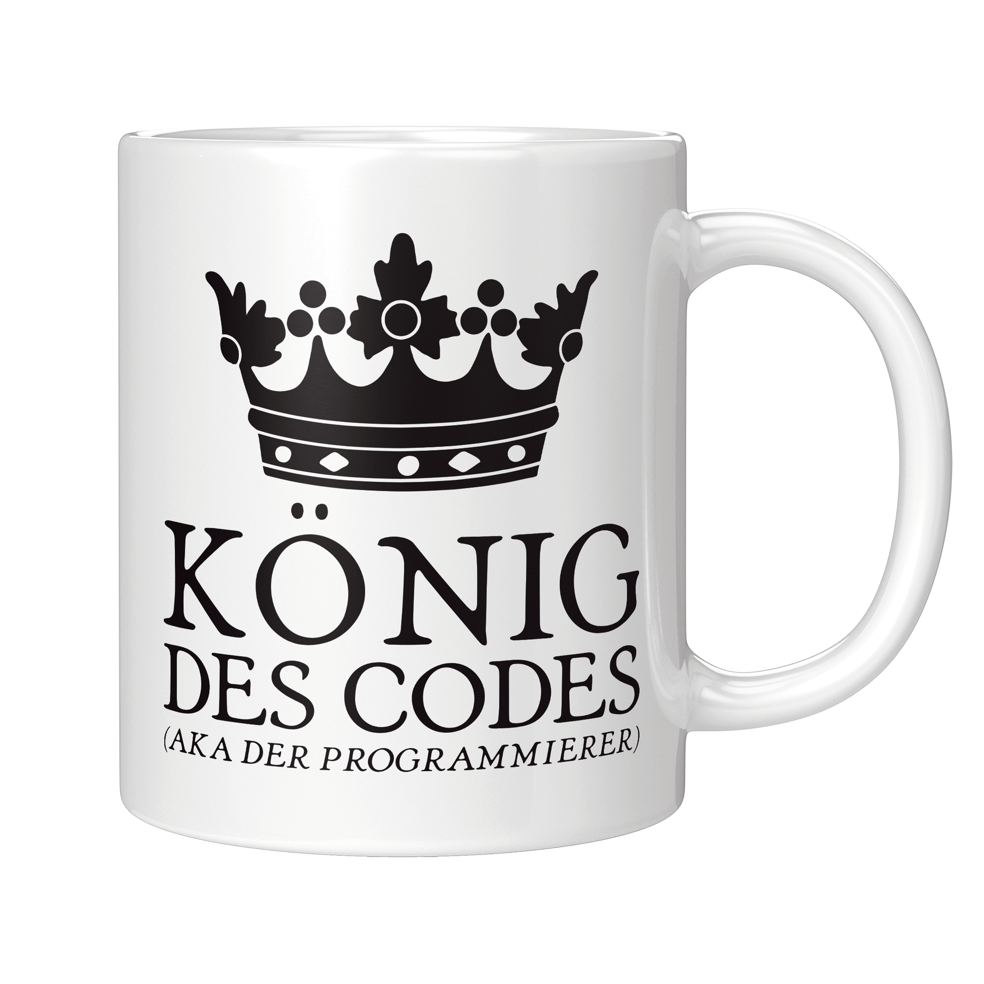 Programmierer Tasse - König des Codes aka der Programmierer (Programmiererin, Geschenk)