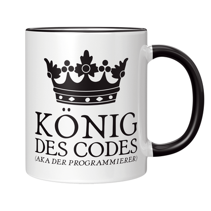 Programmierer Tasse - König des Codes aka der Programmierer (Programmiererin, Geschenk)