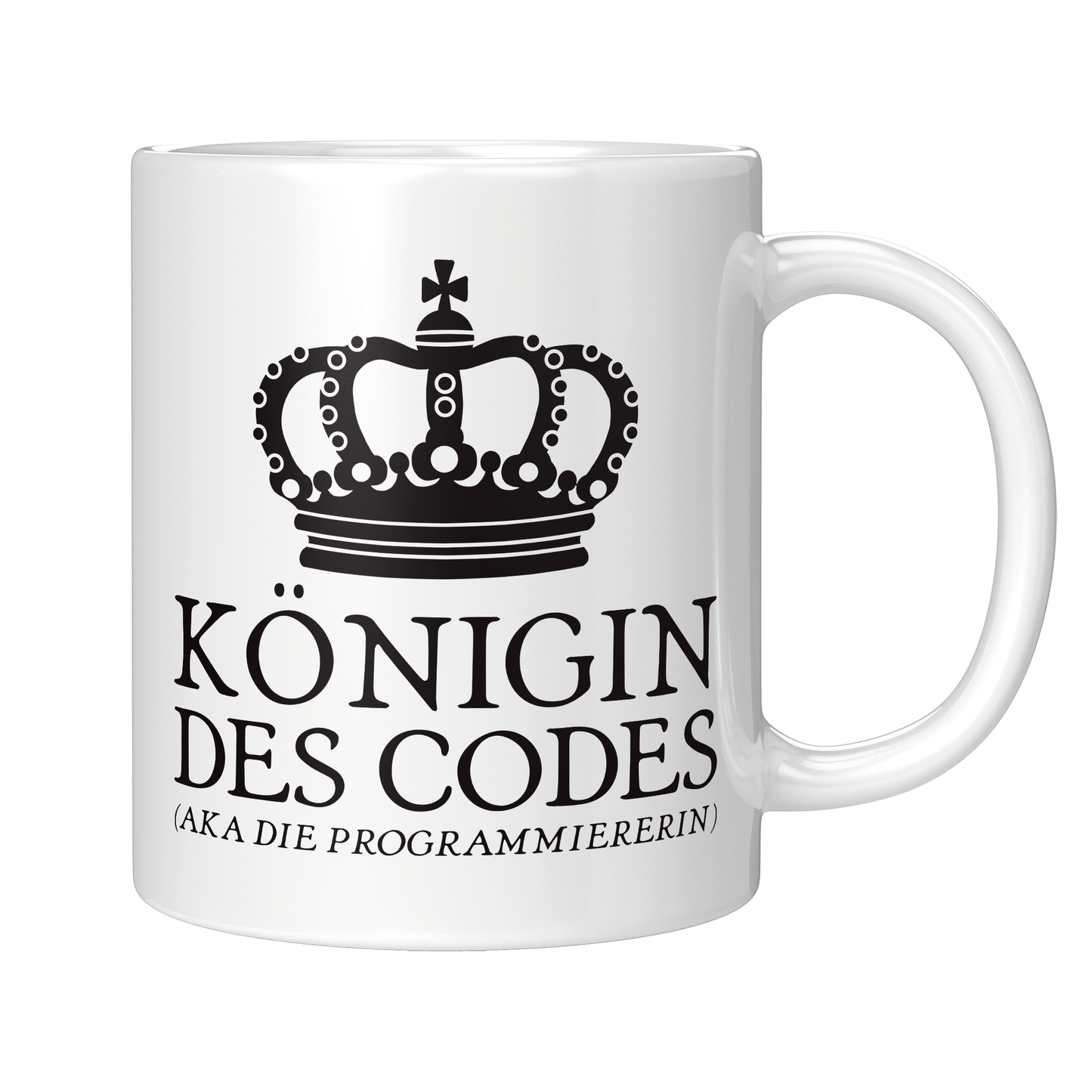 Programmierer Tasse - Königin des Codes aka die Programmiererin (Softwareentwickler, Geschenk)