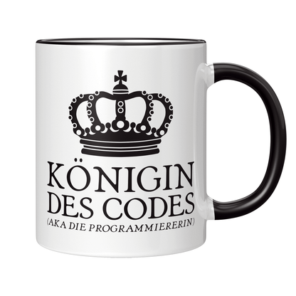 Programmierer Tasse - Königin des Codes aka die Programmiererin (Softwareentwickler, Geschenk)