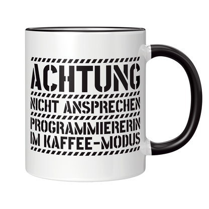 Programmierer Tasse - Programmiererin im Kaffee-Modus (Softwareentwickler, Geschenk)