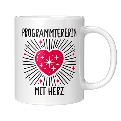 Programmierer Tasse - Programmiererin mit Herz (Softwareentwickler, Geschenk)