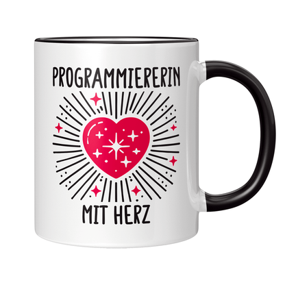 Programmierer Tasse - Programmiererin mit Herz (Softwareentwickler, Geschenk)