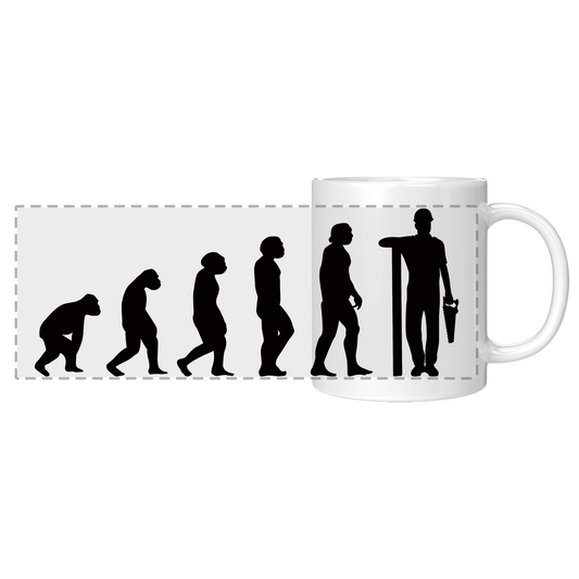 Schreiner Tasse Evolution des Schreiners