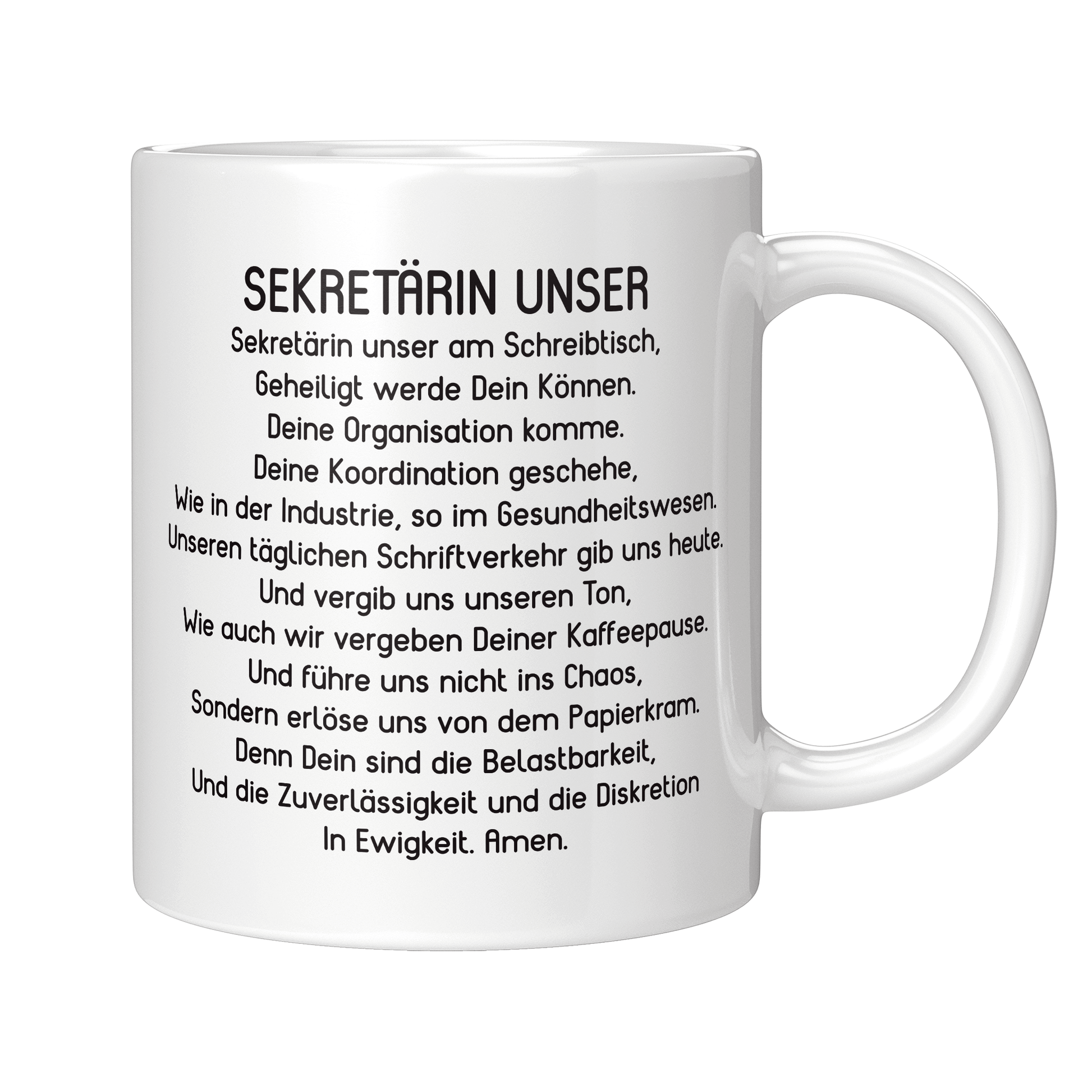 Sekretärin Tasse - "Sekretärin Unser" Gebet (Sekretär, Geschenk)