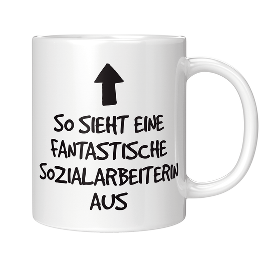 Sozialarbeiter Tasse - Fantastische Sozialarbeiterin (Soziale Arbeit, Geschenk)