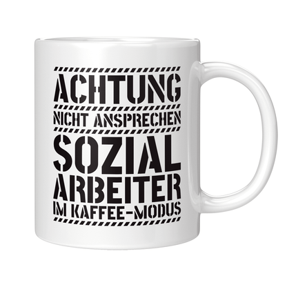 Sozialarbeiter Tasse - Sozialarbeiter im Kaffee-Modus (Soziale Arbeit, Sozialarbeiterin, Geschenk)