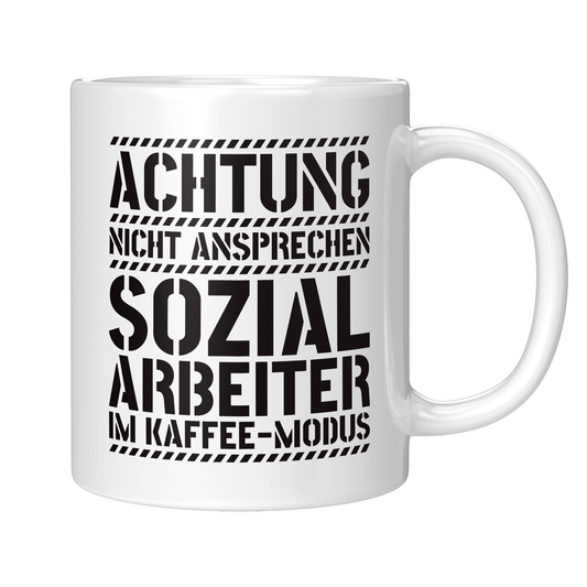 Sozialarbeiter Tasse - Sozialarbeiter im Kaffee-Modus (Soziale Arbeit, Sozialarbeiterin, Geschenk)