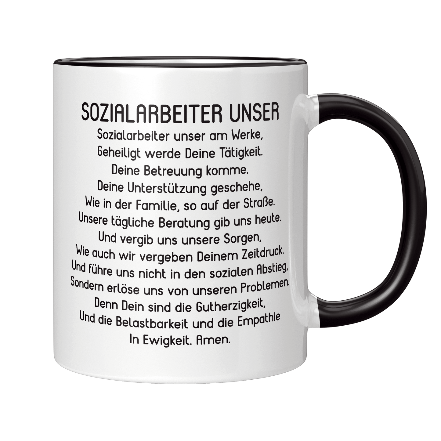 Sozialarbeiter Tasse - "Sozialarbeiter Unser" Gebet (Soziale Arbeit, Sozialarbeiterin, Geschenk)