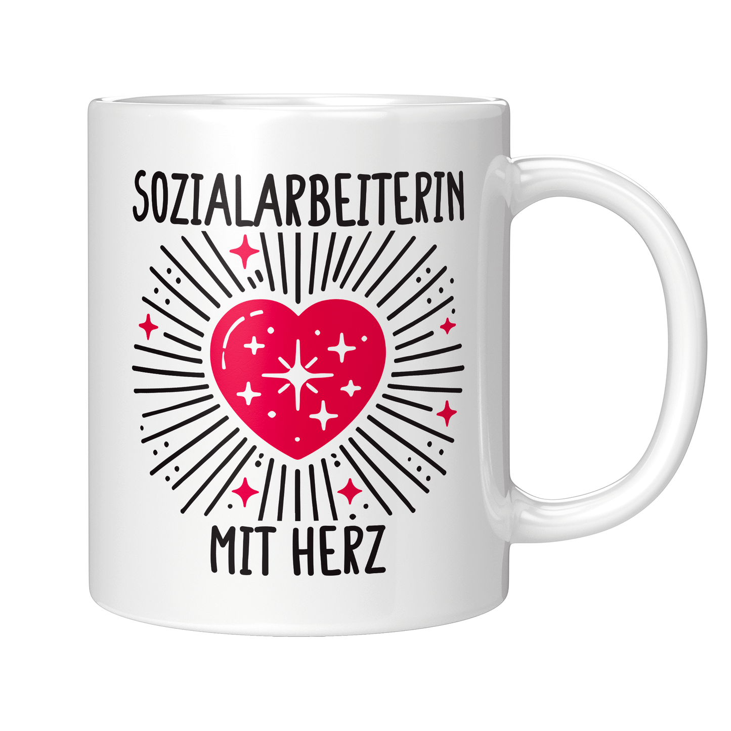 Sozialarbeiter Tasse - Sozialarbeiterin mit Herz (Soziale Arbeit, Geschenk)