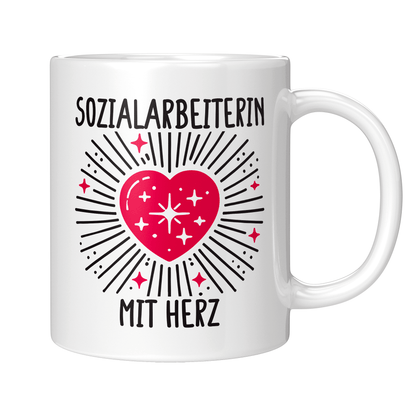 Sozialarbeiter Tasse - Sozialarbeiterin mit Herz (Soziale Arbeit, Geschenk)