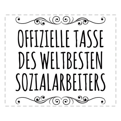 Sozialarbeiter Tasse - Weltbester Sozialarbeiter (Soziale Arbeit, Sozialarbeiterin, Geschenk)