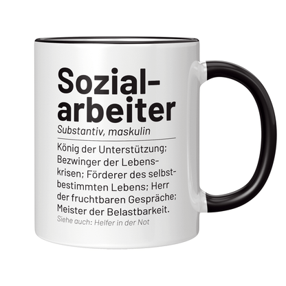 Sozialarbeiter Tasse - Wörterbuch: Sozialarbeiter (Soziale Arbeit, Geschenk)