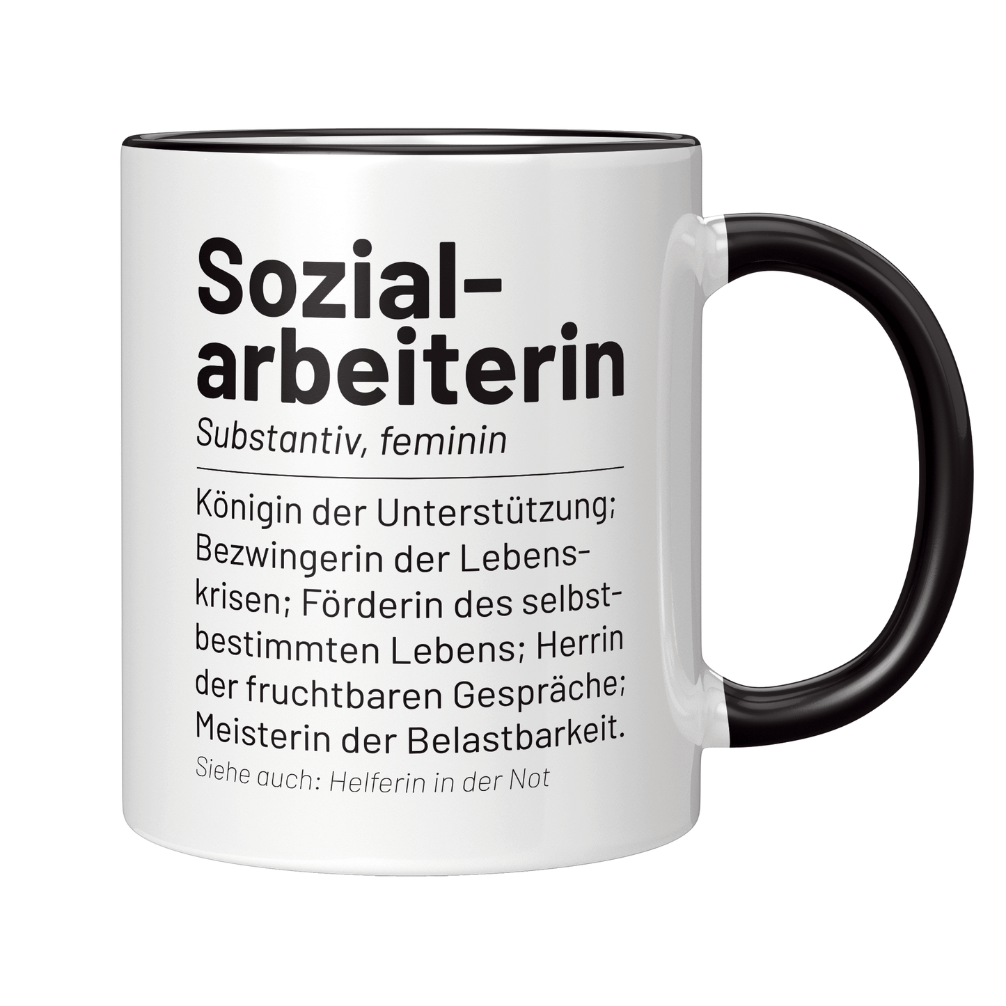 Sozialarbeiter Tasse - Wörterbuch: Sozialarbeiterin (Soziale Arbeit, Geschenk)