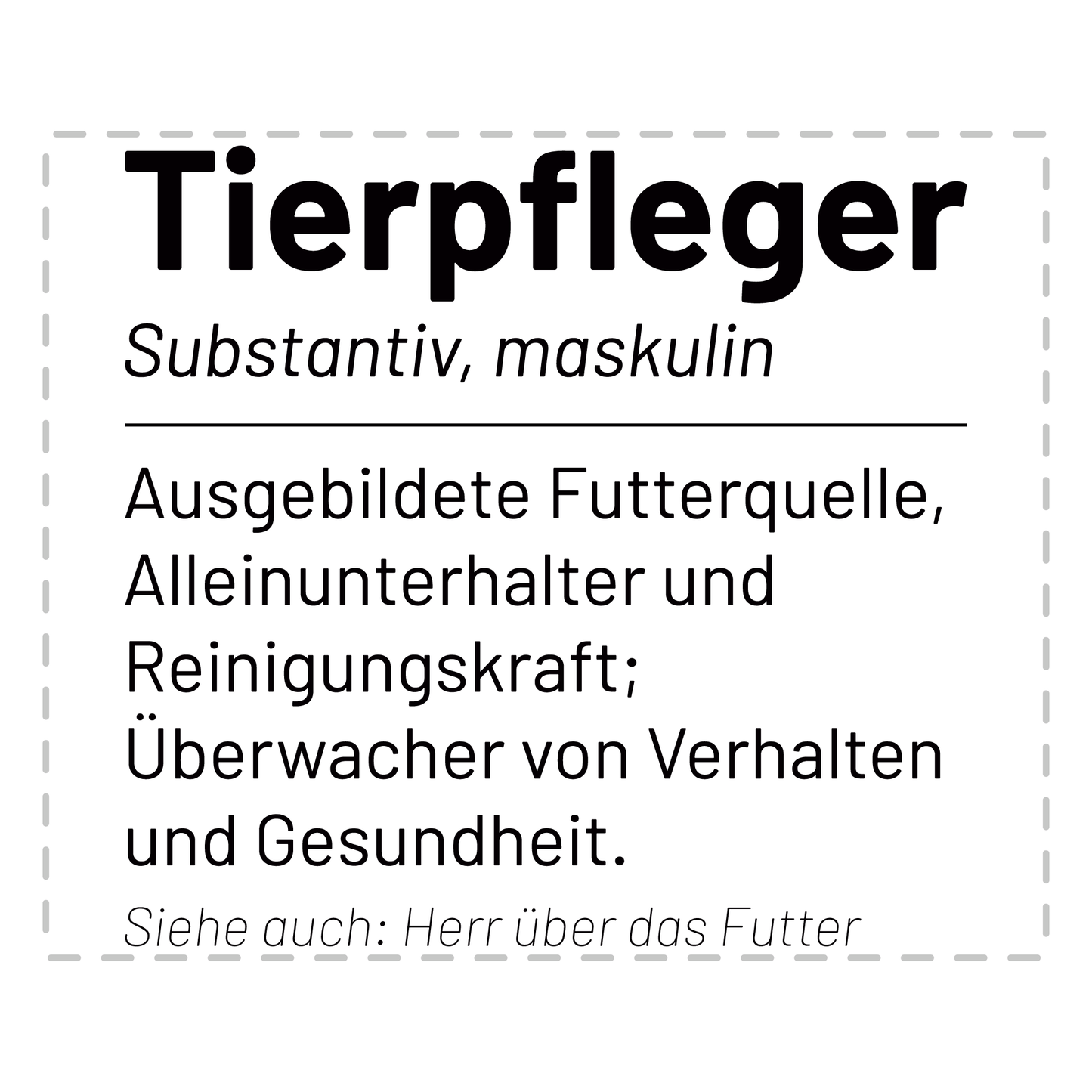 Tierpfleger Tasse - Wörterbuch: Tierpfleger (Tierpflegerin, Geschenk)