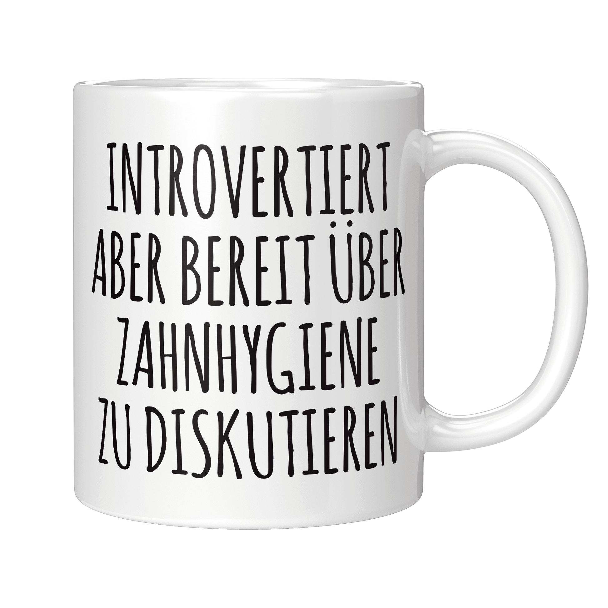 Zahnarzthelferin Tasse - Introvertiert (Zahnmedizinische Fachangestellte, ZFA, Geschenk)