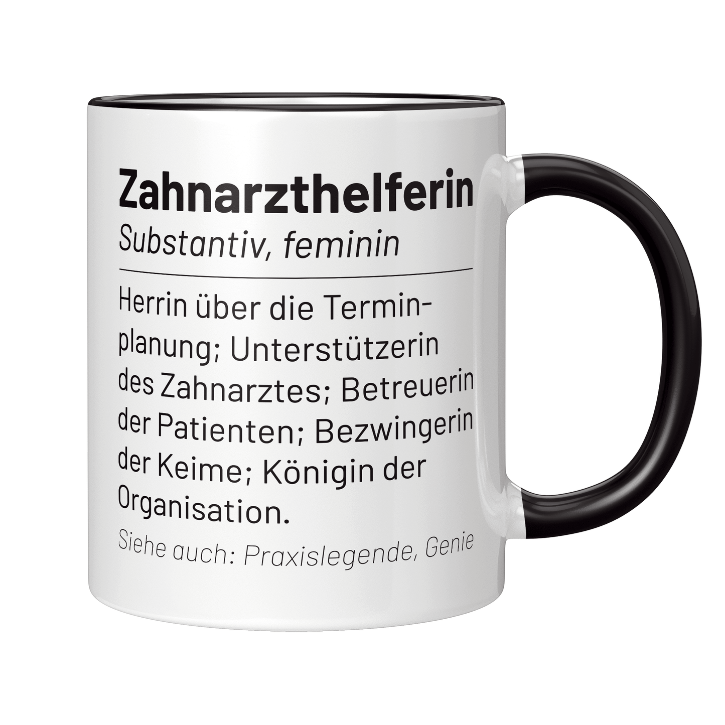 Zahnarzthelferin Tasse - Wörterbuch "Zahnarzthelferin" (Zahnmedizinische Fachangestellte, ZFA, Geschenk)