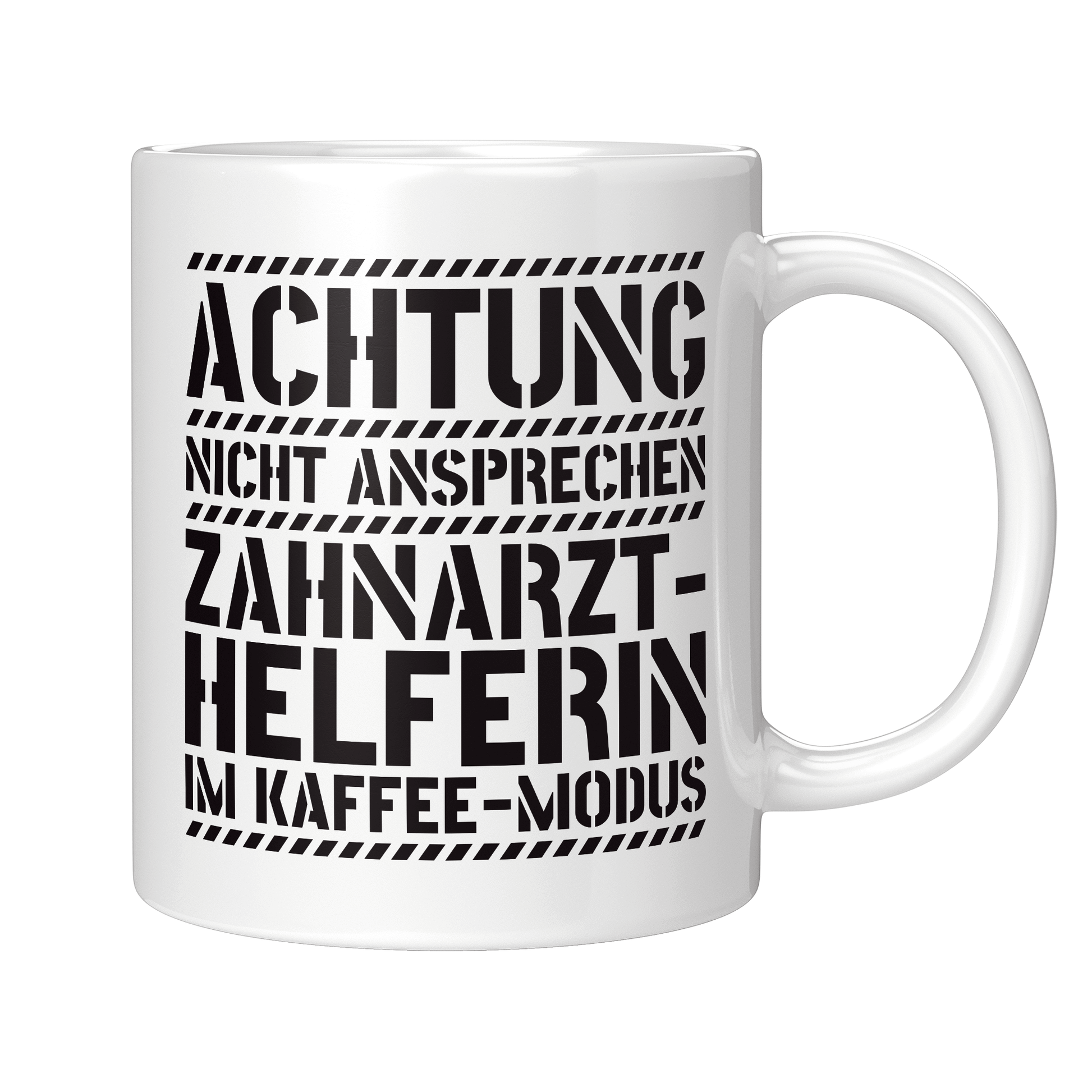 Zahnarzthelferin Tasse - Zahnarzthelferin im Kaffee-Modus (Zahnmedizinische Fachangestellte, ZFA, Geschenk)