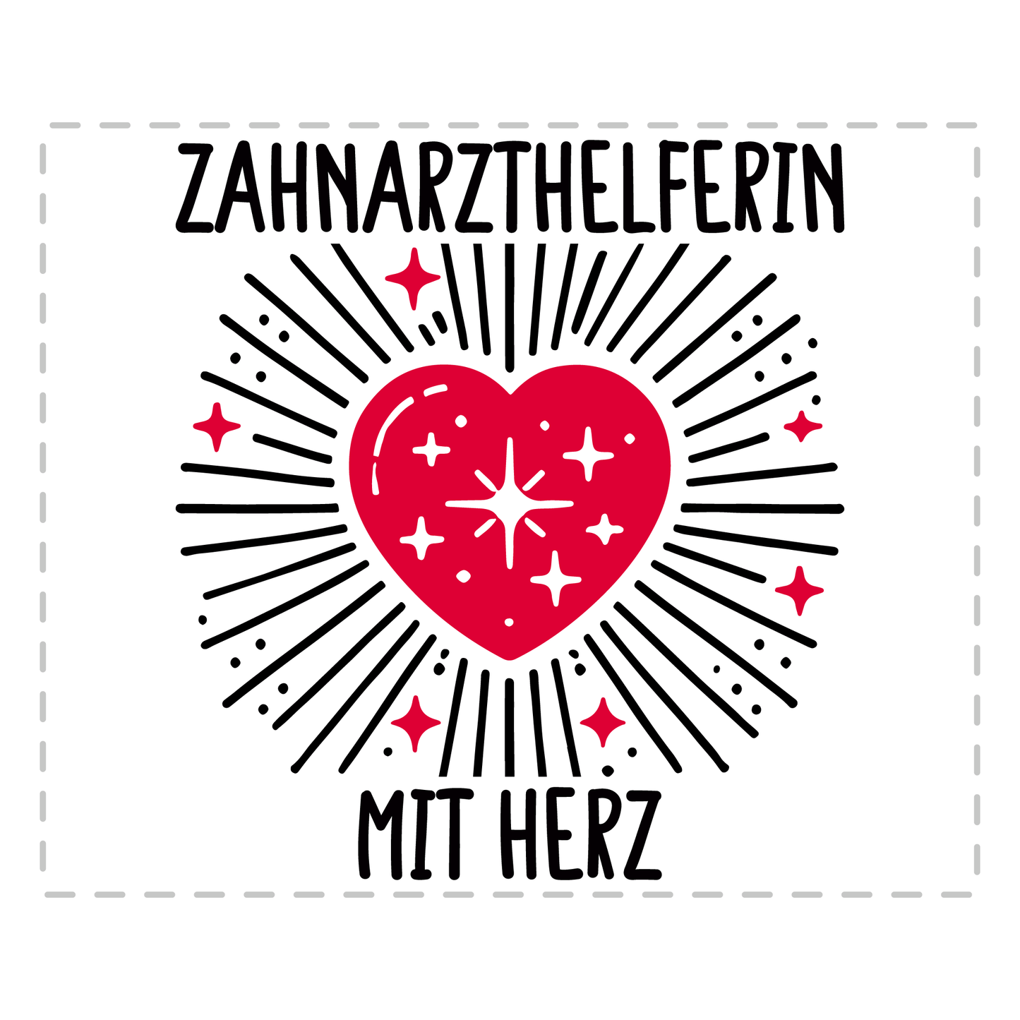 Zahnarzthelferin Tasse - Zahnarzthelferin mit Herz (ZFA, Zahnmedizinische Fachangestellte, Geschenk)