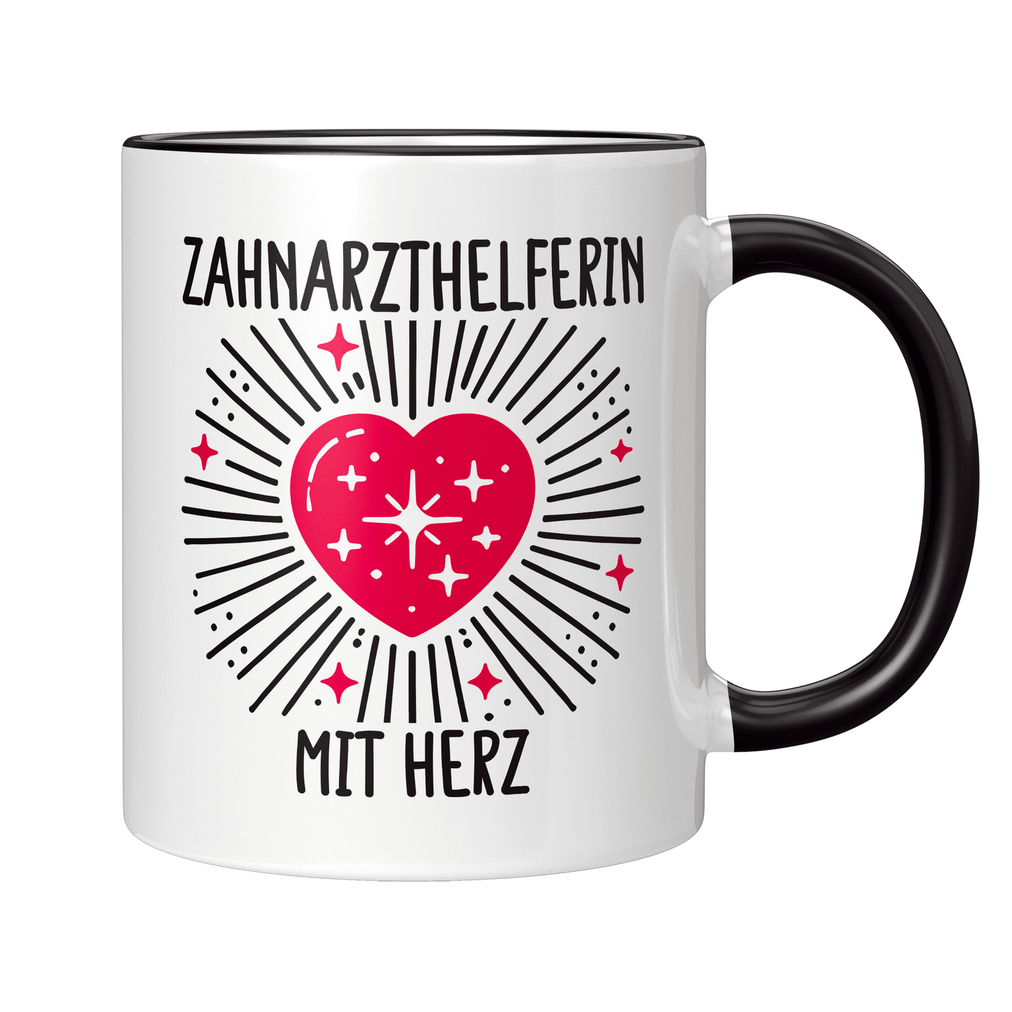 Zahnarzthelferin Tasse - Zahnarzthelferin mit Herz (ZFA, Zahnmedizinische Fachangestellte, Geschenk)